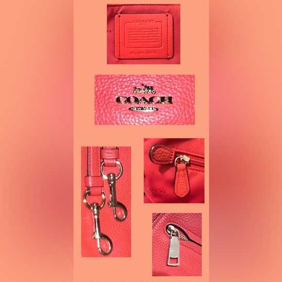 Coach Prairie Leather Satchel Crossbody Strap Lovely Orange Color Excellent Cond - Picture 13 of 17